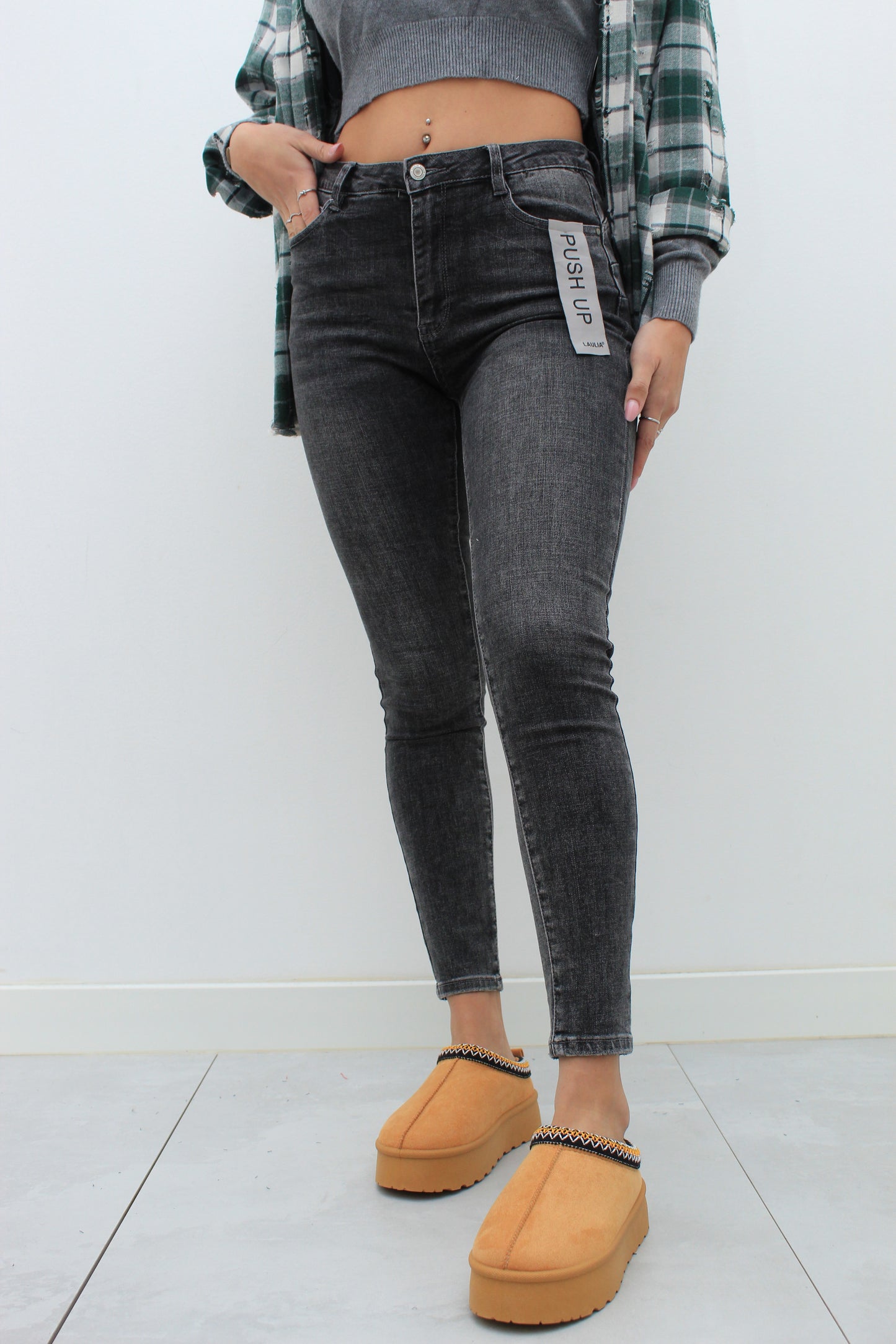 Jeans Skinny Grey Dark