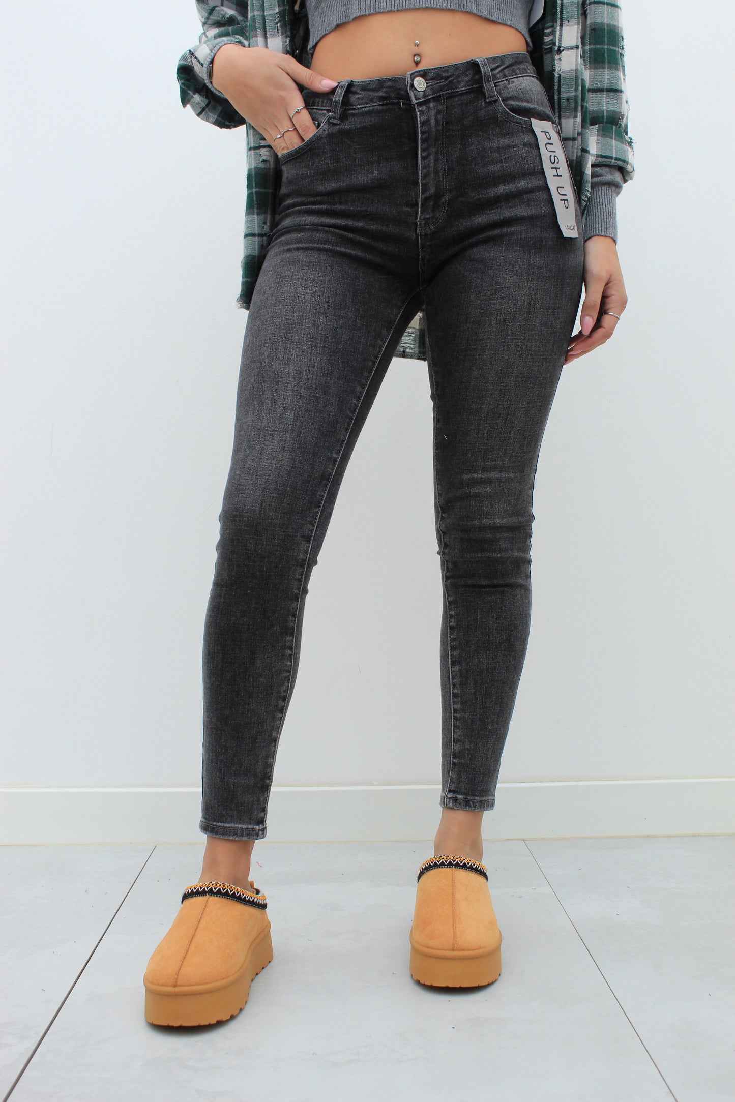 Jeans Skinny Grey Dark